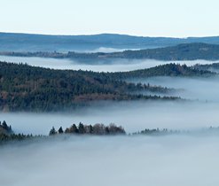 Inverze v CHKO, pohled z Přimdy na sever, J. Juráková