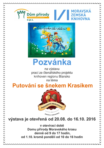 Plakátek na výstavu šnečka Krasíka 2016-final