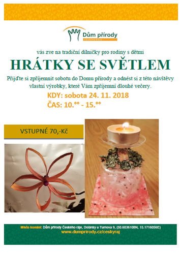 Hrátky se světlem - pozvánka.