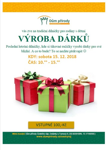 Dílničky "Výroba dárků".