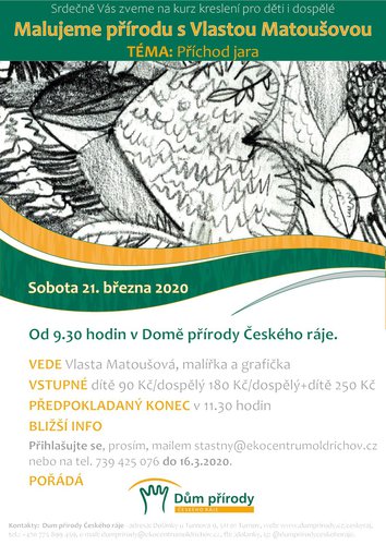/Dům přírody/ - Malujeme přírodu s Vlastou Matoušovou 2 2020