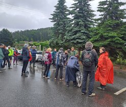 sraz na parkovišti v Koberovech