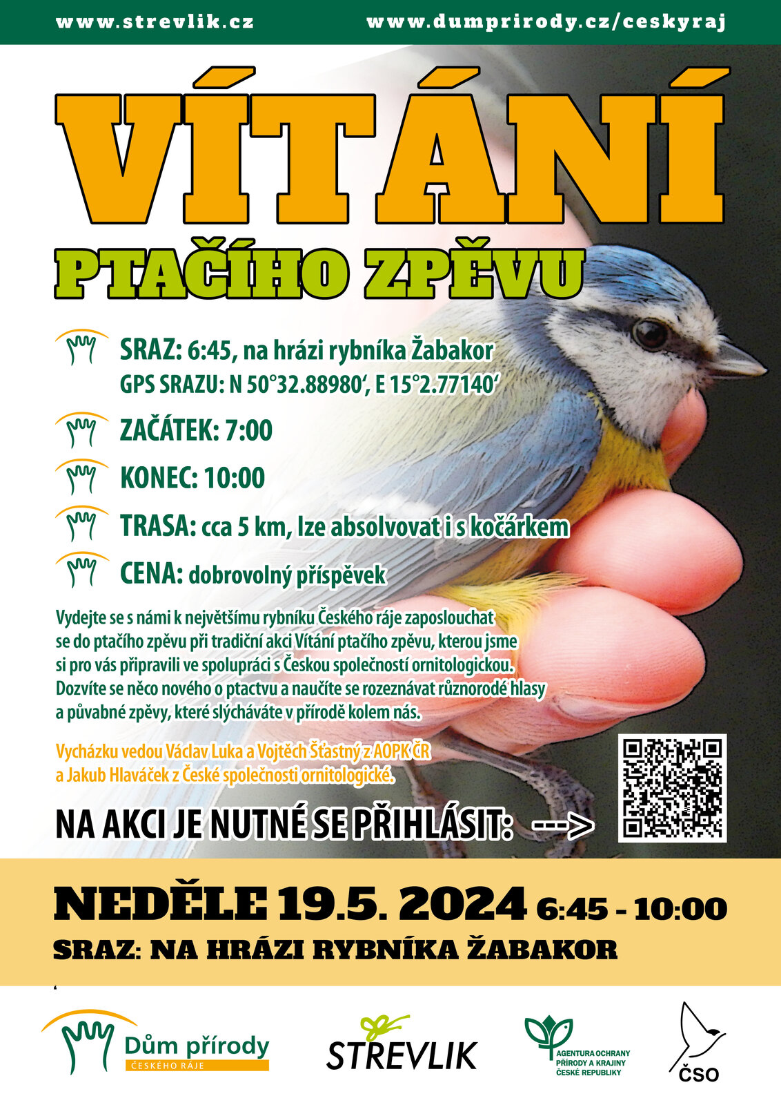 VÍTÁNÍ PTAČÍHO ZPĚVU 2024