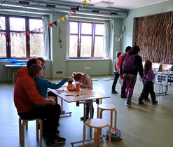 Všechny aktivity v sále souvisely s vodou
