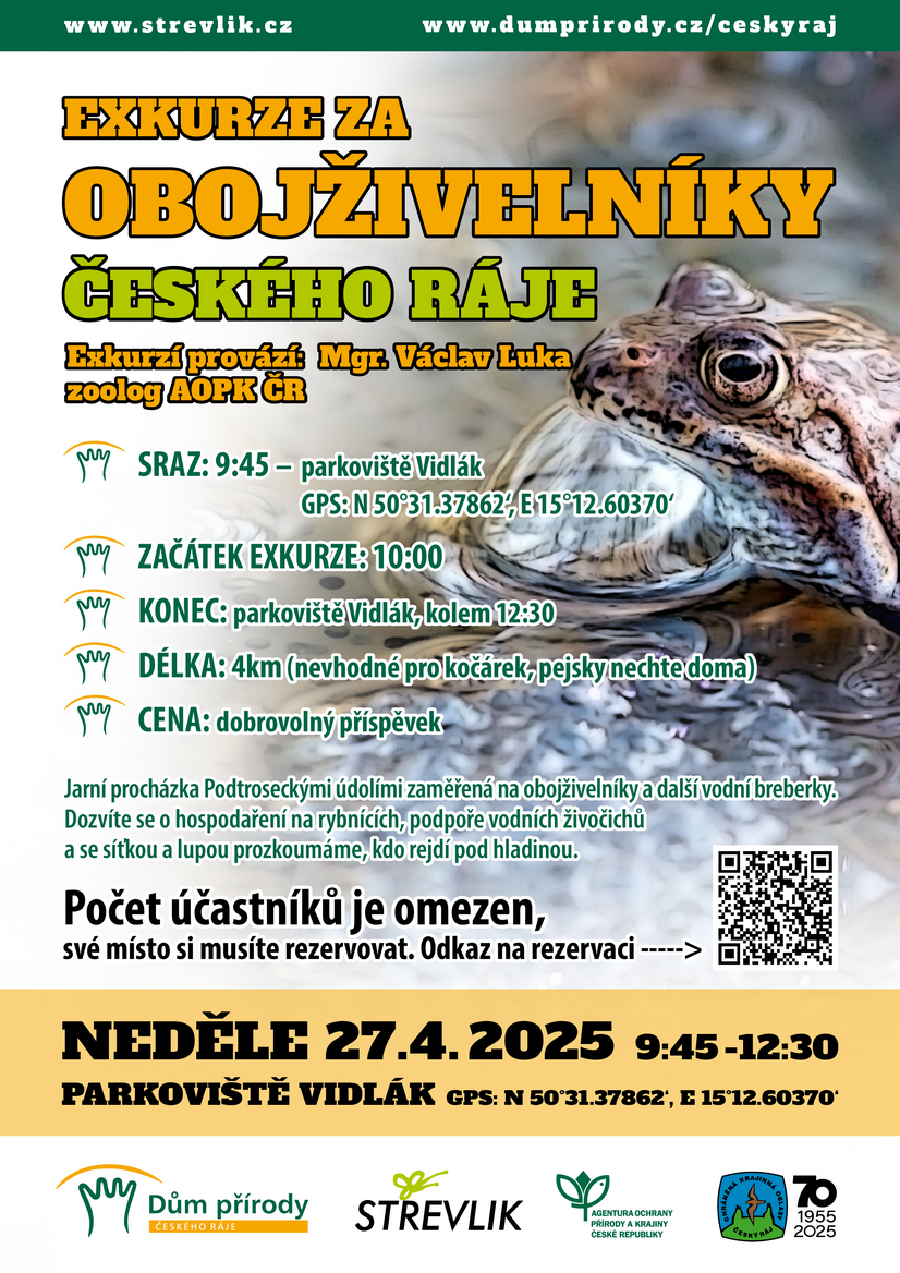 Pozvánka na exkurzi za obojživelníky 