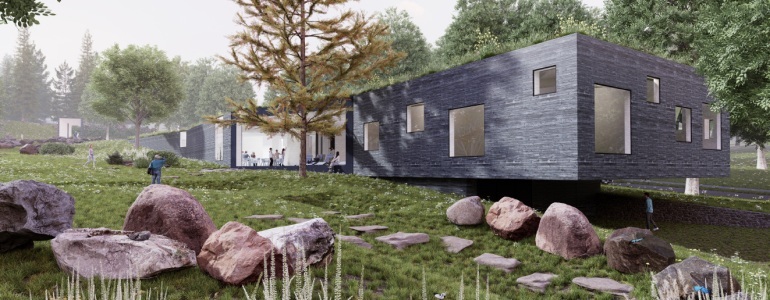 Vizualizace Domu přírody Jeseníků, studio PP Architects