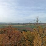 Pohled na osázenou cestu ze zámku Humprecht