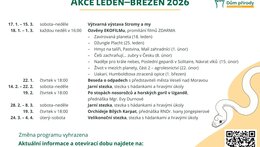 Akce leden - duben 2026
