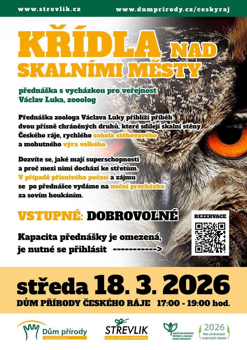 Pozvánka na přednášku křídla nad skalními městy Pozvánka na přednášku křídla nad skalními městy