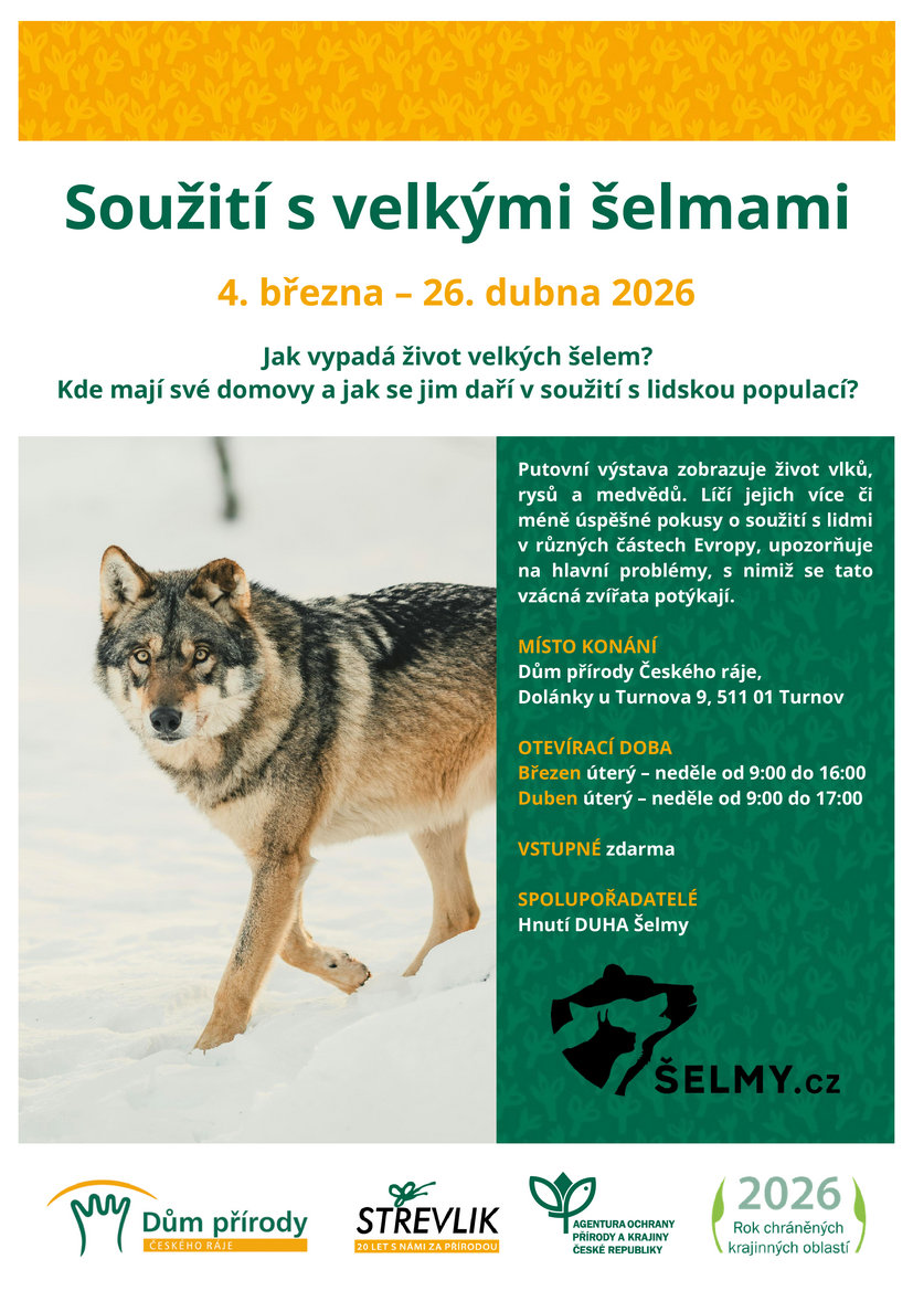 Pozvánka na putovní výstavu Soužití s velkými šelmami Pozvánka na putovní výstavu Soužití s velkými šelmami