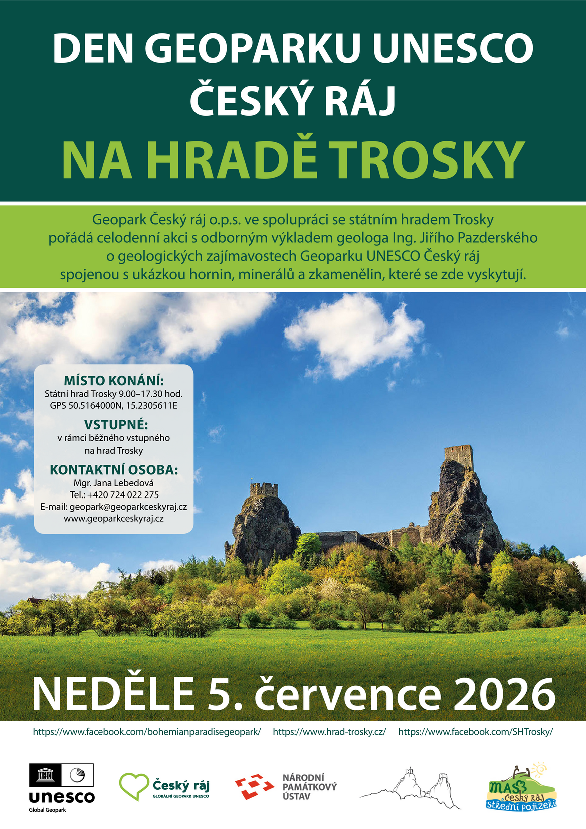 Pozvánka na Den Geoparku UNESCO Český ráj Pozvánka na Den Geoparku UNESCO Český ráj