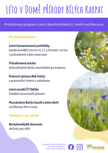 2026_07_08_Plakát_LÉTO V DOMĚ PŘÍRODY BÍLÝCH KARPAT 2026_07_08_Plakát_LÉTO V DOMĚ PŘÍRODY BÍLÝCH KARPAT