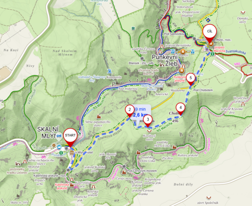 mapa NS Macocha mapa NS Macocha